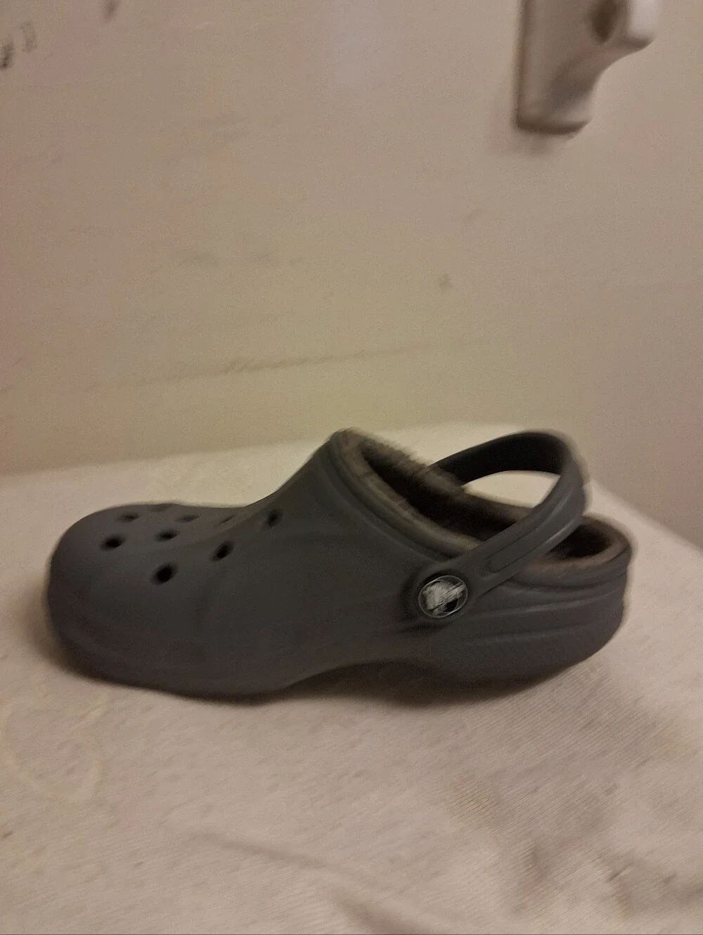 Kids Gray Lined Clog Shoes size C13